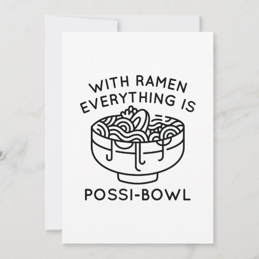 Mit Ramen ist alles Possi Bowl Dankeskarte (Vorderseite)