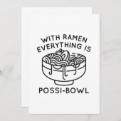 Mit Ramen ist alles Possi Bowl Dankeskarte (Vorne/Hinten)