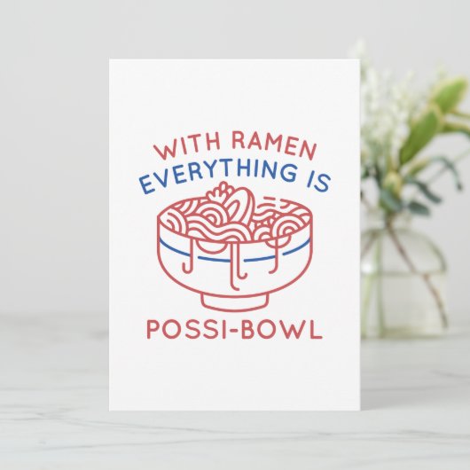 Mit Ramen ist alles Possi Bowl Dankeskarte (Stehend Vorderseite)