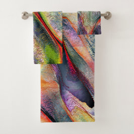 Mit Rauigkeit und virtueller Aquarell versehen Badhandtuch Set