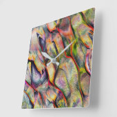Mit Rauigkeit und virtueller Aquarell versehen Quadratische Wanduhr (Winkel)