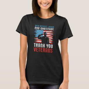 Mit Respekt Ehre und Dankbarkeit Danke Amerika T-Shirt