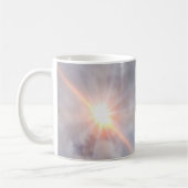 Mit roter Blume gesund bleibe Kaffeetasse (Links)