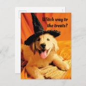 Mit Rotzerhut und Broom Einladungspostkarte (Vorne/Hinten)