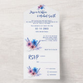 💍 mit RSVP-Karte Pastel Whispers Meadows All In One Einladung (Innen Boden)