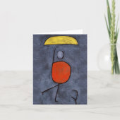 Mit Schirm von Paul Klee, Abstrakte Kunst Karte (Vorderseite)
