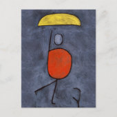 Mit Schirm von Paul Klee Feiertagspostkarte (Vorderseite)