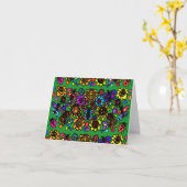 Mit Schmetterlingen und Ladybugs und Blume gut aus Karte (Gelbe Blume)