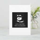 Mit Schnauzer ist das Leben besser Karte (Stehend Vorderseite)