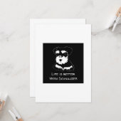 Mit Schnauzer ist das Leben besser Karte (Vorderseite/Rückseite Beispiel)