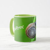 Mit Schnecke vollgas zur Arbeit Tasse (Vorderseite Links)