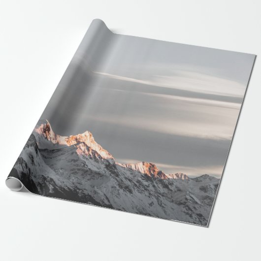 MIT SCHNEE BEDECKTE BERGE GESCHENKPAPIER (Ungerollt)