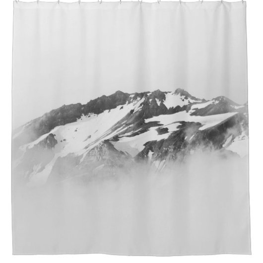 MIT SCHNEE BEDECKTER BERG DUSCHVORHANG (Vorderseite)