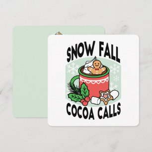 Mit Schneefall-Kakao-Anrufen aufwärmen - Winterget Einladung
