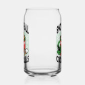 Mit Schneefall-Kakaoanrufen wärmen - Winter Drink Dosenglas (Rechts)