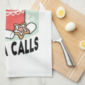 Mit Schneefall-Kakaoanrufen wärmen - Winter Drink Geschirrtuch (Viertel Falte)