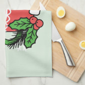 Mit Schneefall-Kakaoanrufen wärmen - Winter Drink Geschirrtuch (Viertel Falte)