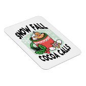 Mit Schneefall-Kakaoanrufen wärmen - Winter Drink Magnet (Rechte Seite)