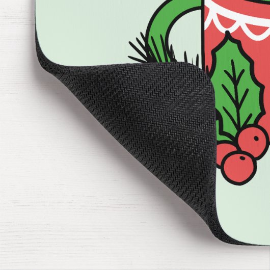 Mit Schneefall-Kakaoanrufen wärmen - Winter Drink Mousepad (Ecke)