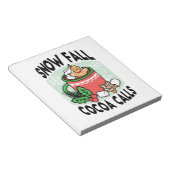 Mit Schneefall-Kakaoanrufen wärmen - Winter Drink Notizblock (angewinkelt)