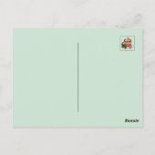 Mit Schneefall-Kakaoanrufen wärmen - Winter Drink Postkarte (Rückseite)