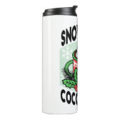 Mit Schneefall-Kakaoanrufen wärmen - Winter Drink Thermosbecher (Nach links gedreht)