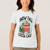 Mit Schneefall-Kakaoanrufen wärmen - Winter Drink Tri-Blend Shirt (Vorderseite)