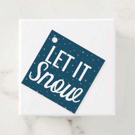 Mit Schneeflocken schneeblau schneeweiß die Modern Geschenkanhänger (Beispiel)