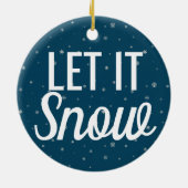 Mit Schneeflocken schneeblau schneeweiß die Modern Keramik Ornament (Hinten)