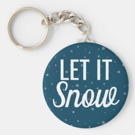 Mit Schneeflocken schneeblau schneeweiß die Modern Schlüsselanhänger