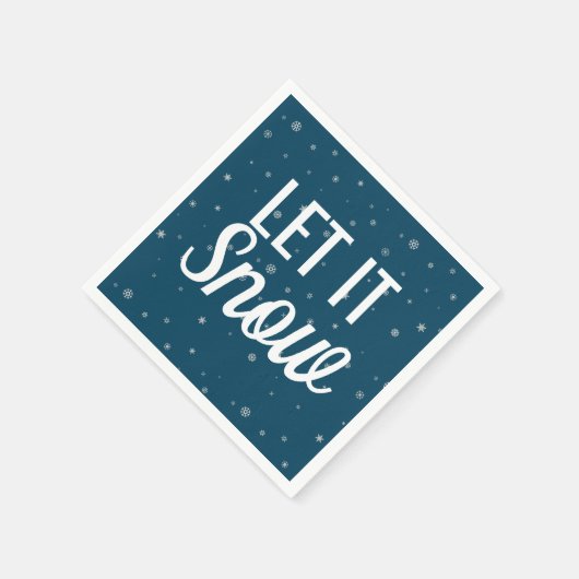 Mit Schneeflocken schneeblau schneeweiß die Modern Serviette (Ecke)