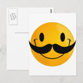 mit Schnurrbart Postkarte (Vorne/Hinten)