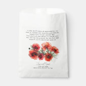 Mit schönem Text Scarlet Petal Serenade Geschenktütchen (Vorderseite)