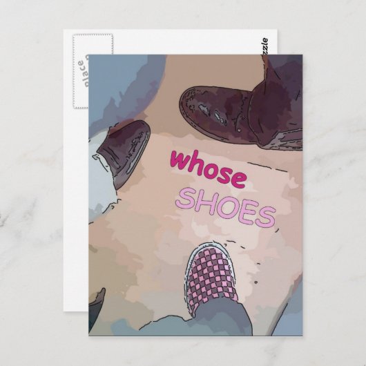 mit Schuhen Postkarte (Vorne/Hinten)