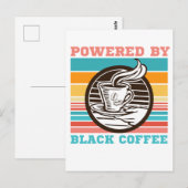 MIT SCHWARZKAFFEE GESTÜTZT - KAFFELOVER POSTKARTE (Vorne/Hinten)