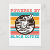 MIT SCHWARZKAFFEE GESTÜTZT - KAFFELOVER POSTKARTE (Vorderseite)
