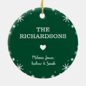 Mit seinem lustigen Toilettenpapier Weihnachtskran Keramik Ornament (Hinten)