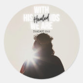 MIT SEINEN WUNDERN SIND WIR heilende Aufkleber (Vorderseite)