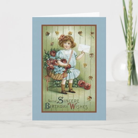 Mit Sincere Birthday wünscht Karte (Vorderseite)