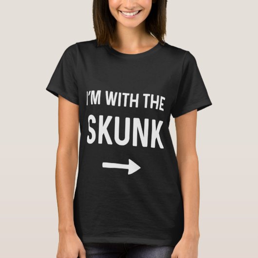 Mit Skunk Shirt Funny Halloween Kostüm (Vorderseite)