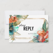 Mit Songanforderung Hibisken Serenade Paradise RSVP Karte (Vorderseite)