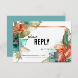 Mit Songanforderung Hibisken Serenade Paradise RSVP Karte