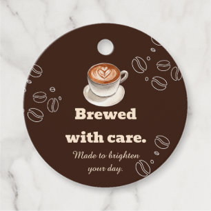 Mit Sorgfalt Gebrüht Coffee Latte Geschenkanhänger