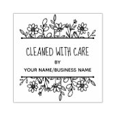 Mit Sorgfalt gesäubert mit Whimsikal-Wildblumen. Gummistempel (Prägung)