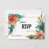 Mit Speisekarte Hibiskus Serenade Paradies RSVP Karte (Vorderseite)