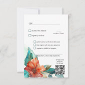 Mit Speisekarte Hibiskus Serenade Paradies RSVP Karte (Rückseite)