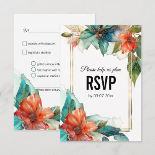 Mit Speisekarte Hibiskus Serenade Paradies RSVP Karte