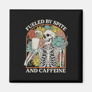 Mit Spit- und Koffein-Skelett-Halloween-Co Magnet