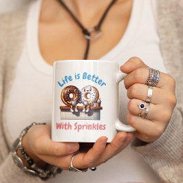 Mit Sprinklen ist das Leben besser. Runder Aufkleber