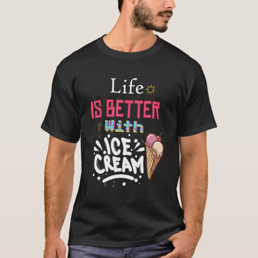 mit Sprinklen süße Eiscreme T-Shirt (Vorderseite)